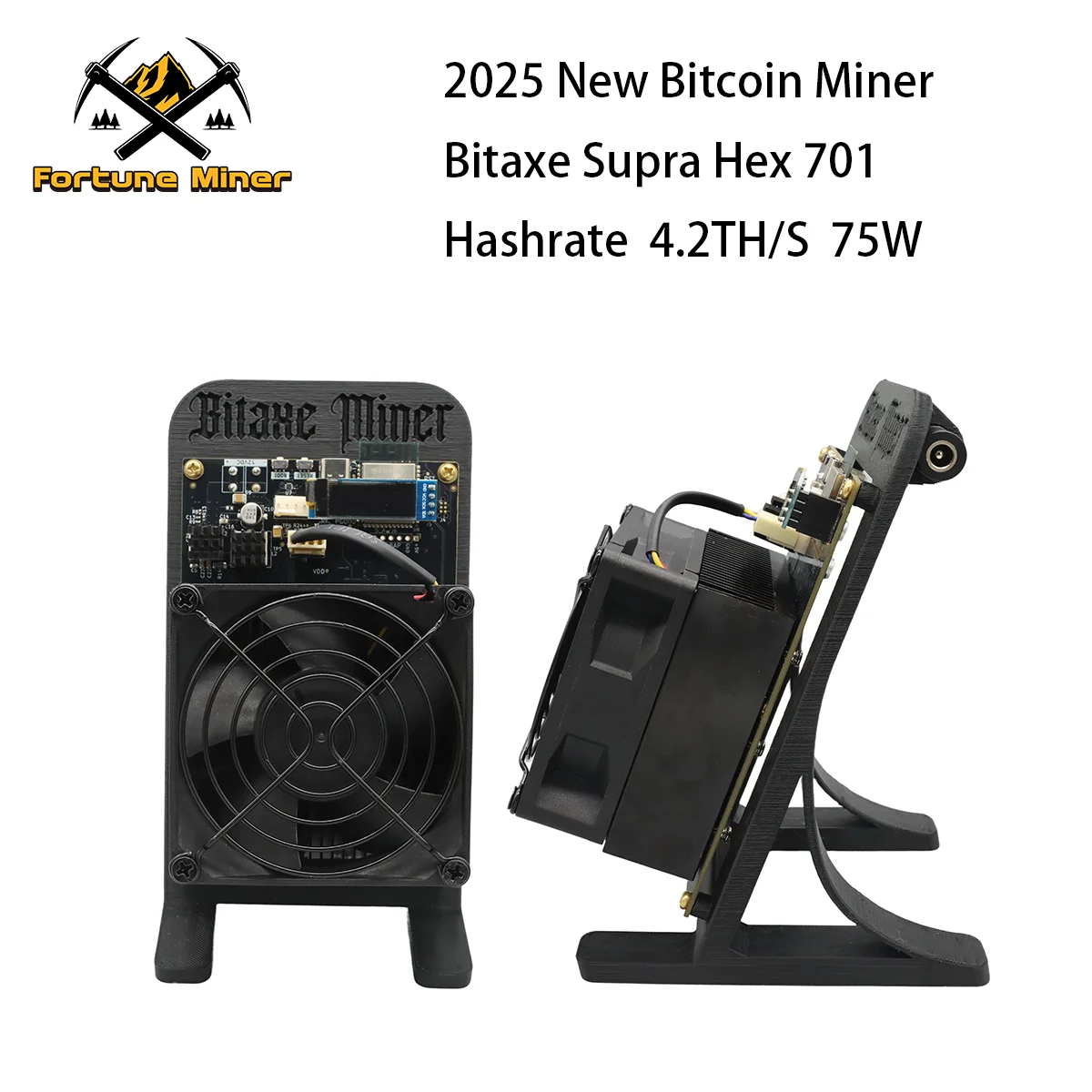 

NEW Bitaxe Supra Hex 701 Solo Miner Bitcoin Miner 4.2Th/s 75W Asic Chip BM1368 Lottery BTC Crypto Mining With Power Supply Plug