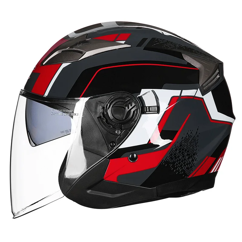 GXT Helmet Motorcycle Helmet Men's Electric Vehicle Double Lens Half Helmet Women's Summer Four Seasons Half Cover G708
