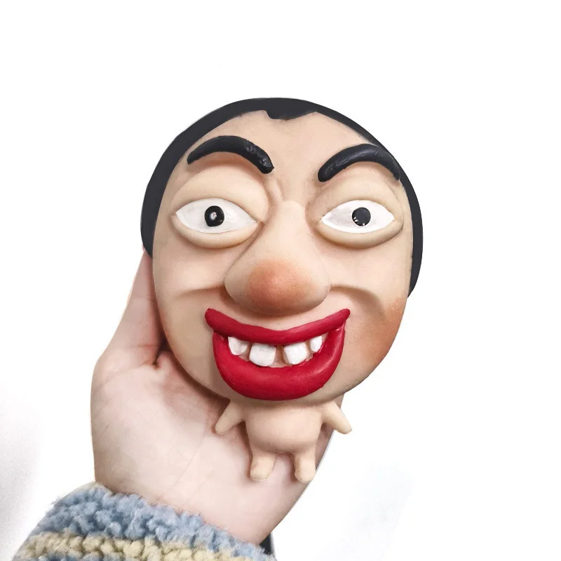 New Big-headed Doll Creative Quirky figure Mask Squeezable Deformable Novelty Toy Adult Office Party Stress-Relief Kids Gift