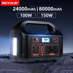 100W Portable Power Station Solar Generator 220V Emergency External Spare Battery USB AC Charge Power Supply For Outdoor Camping