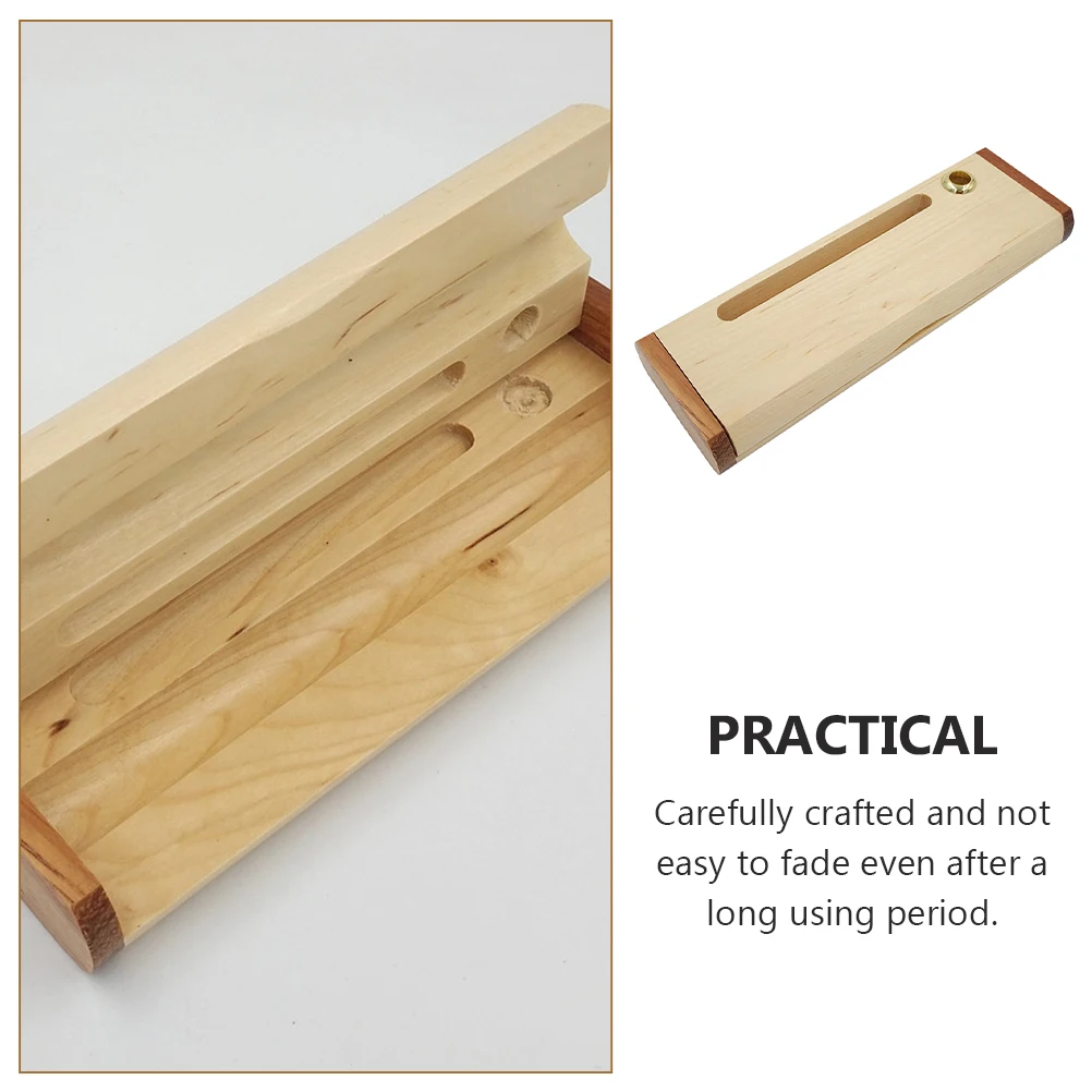 

Wooden Pencil Case School Supplies Stationery Box Business Cards Holder Student