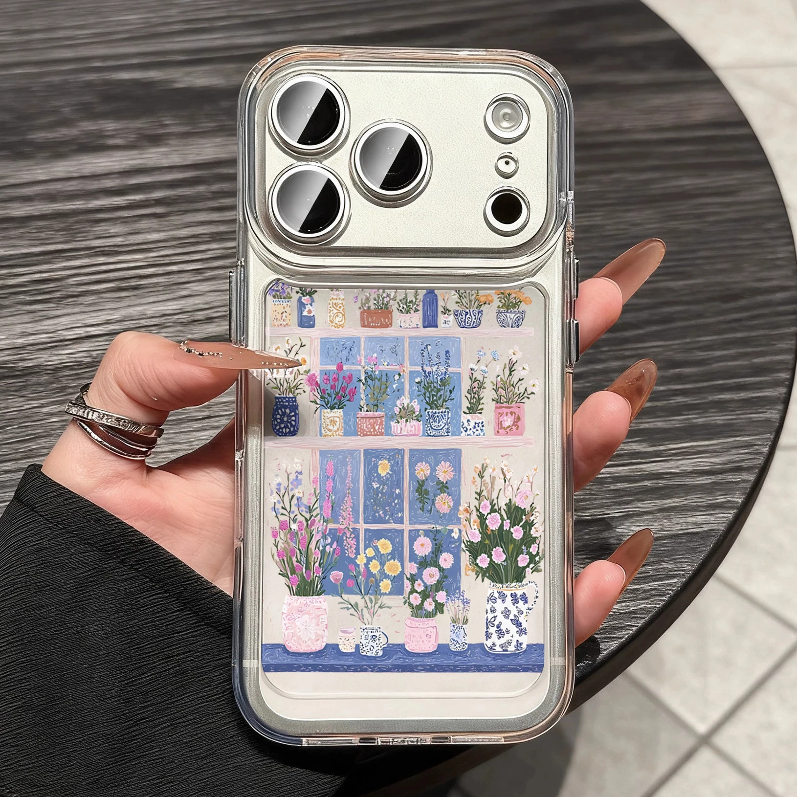 Kreatives Blumen-Bücherregal-Design Klare Hülle für Xiaomi 12 T Pro 13 T Pro 14 T Pro 15 T Pro 17 Pro Max Mi 11 Lite 5G Silikon-Funda – Detail 9