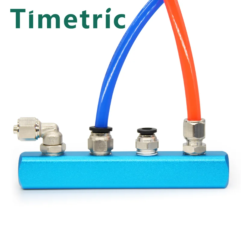 1/4" Internal Thread Pneumatic Distributor Connector Quick Connector Manifold Shunt Aluminum Block For Air Compressors