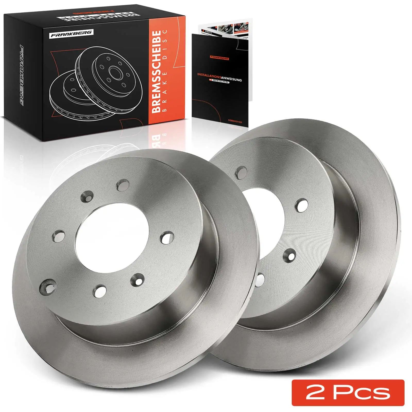 Frankberg 2x Bremsscheiben Hinterachse für Hyundai Matrix FC Sonata IV V EF KIA Magentis 1998-2010 5841138310 584113C000