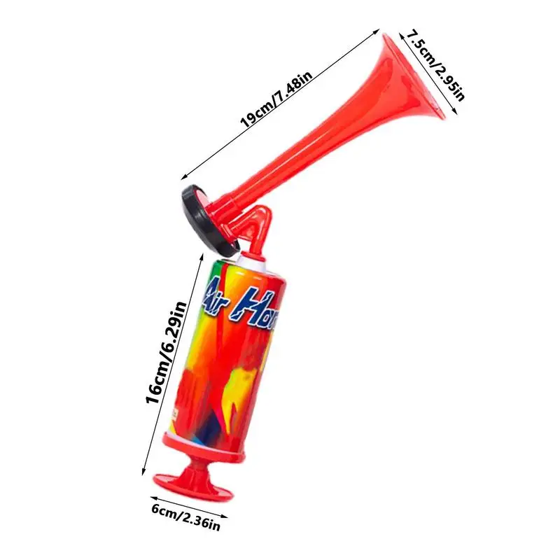 Super Horn Hand Pump Air Horn Cheerleading pallone da calcio sport Fans corno tromba di plastica con pompa a Gas Fine Qaulity