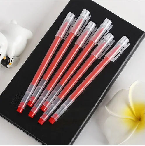 24 Pcs Wholesale Large-capacity Gel Pen Can Write 0.5mm All-needle Simple Black Pen Carbon Pen Disposable Pen