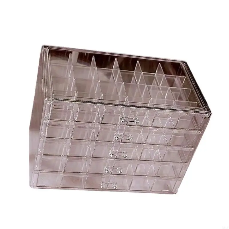 

N2UE Elegant Acrylic Jewelry Display Case with Multiple Compartments Storage Box