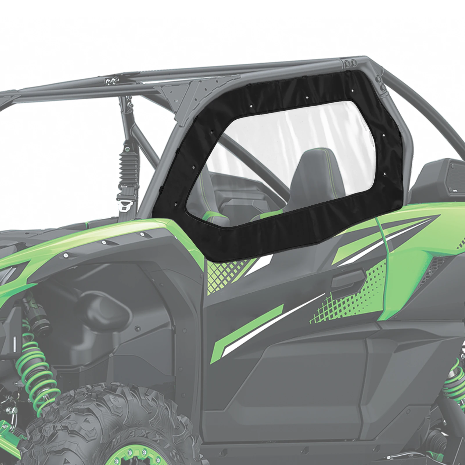 UTV Left & Right Soft Cab Upper Side Door Enclosure Set Window PVC for 2020-2024 Kawasaki Teryx KRX 1000 Accessories