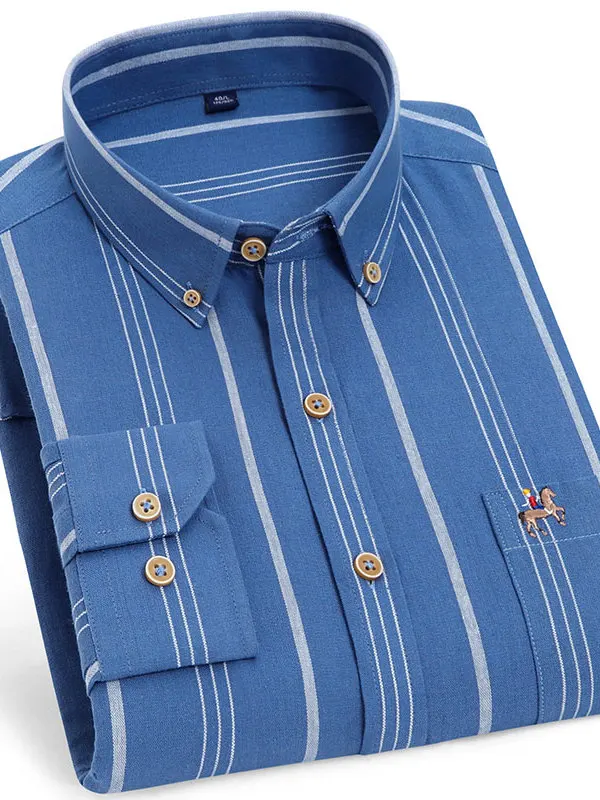 

Casual Men's Long Sve Stripe Top Single Wear Comfortable Breathable Stand Fit irt for Autumn Season