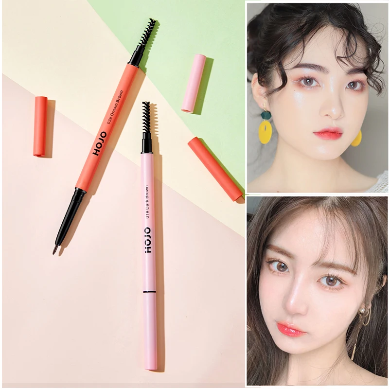 Hojo slim eyebrow pencil colorful appearance long lasting waterpoof coffee brown black microblading eyebrow pen BN288