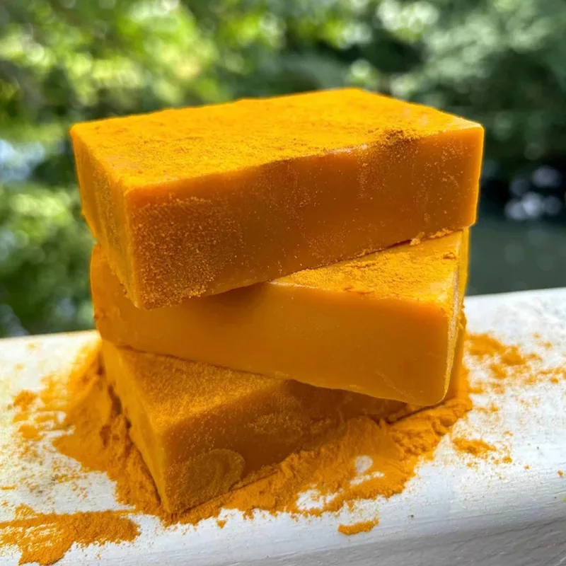 100g Turmeric & Kojic Acid Soap, Whitening, Anti-aging, Moisturizing Handmade Soap for Face & Body, Dark Spot & Acne Treatment