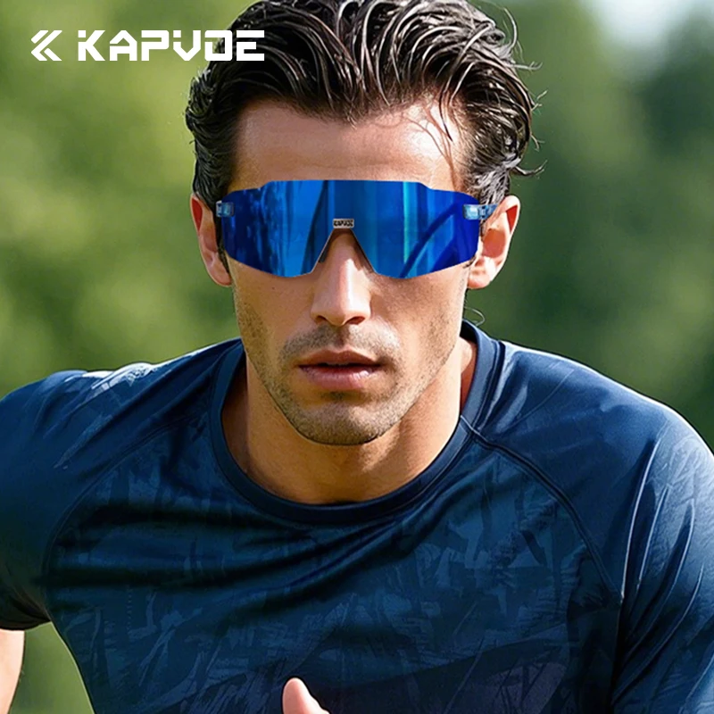 Kapvoe Mode Fahrrad Photochrome Radfahren Gläser Mann Frauen Gläser Rennrad Sonnenbrille MTB Winddicht UV400 Fahrrad Brille