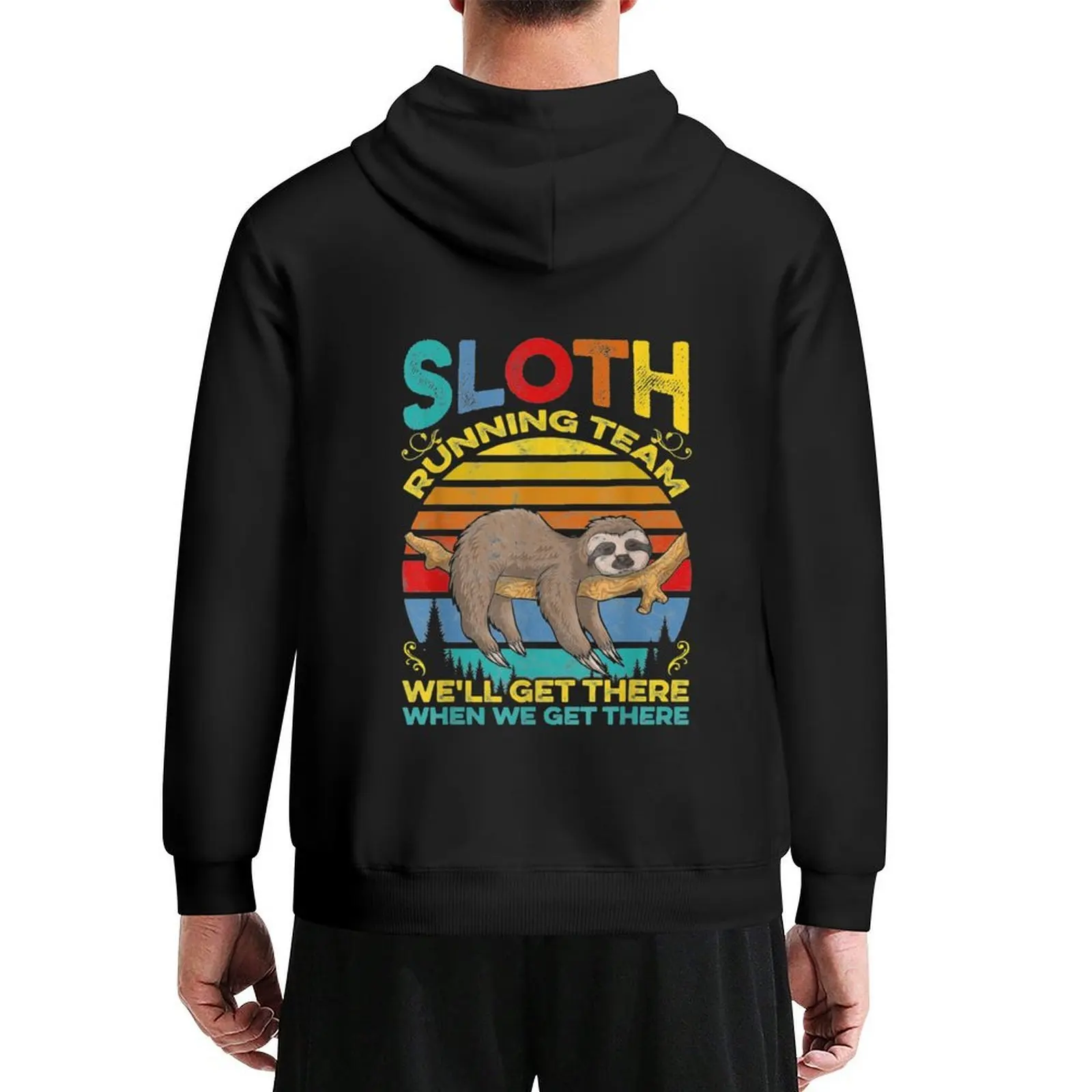 

Sloth Running Team We'll Get There Funny Sloth Hoodie korean autumn clothes blouse graphic t shirts men men clothing tracksuit