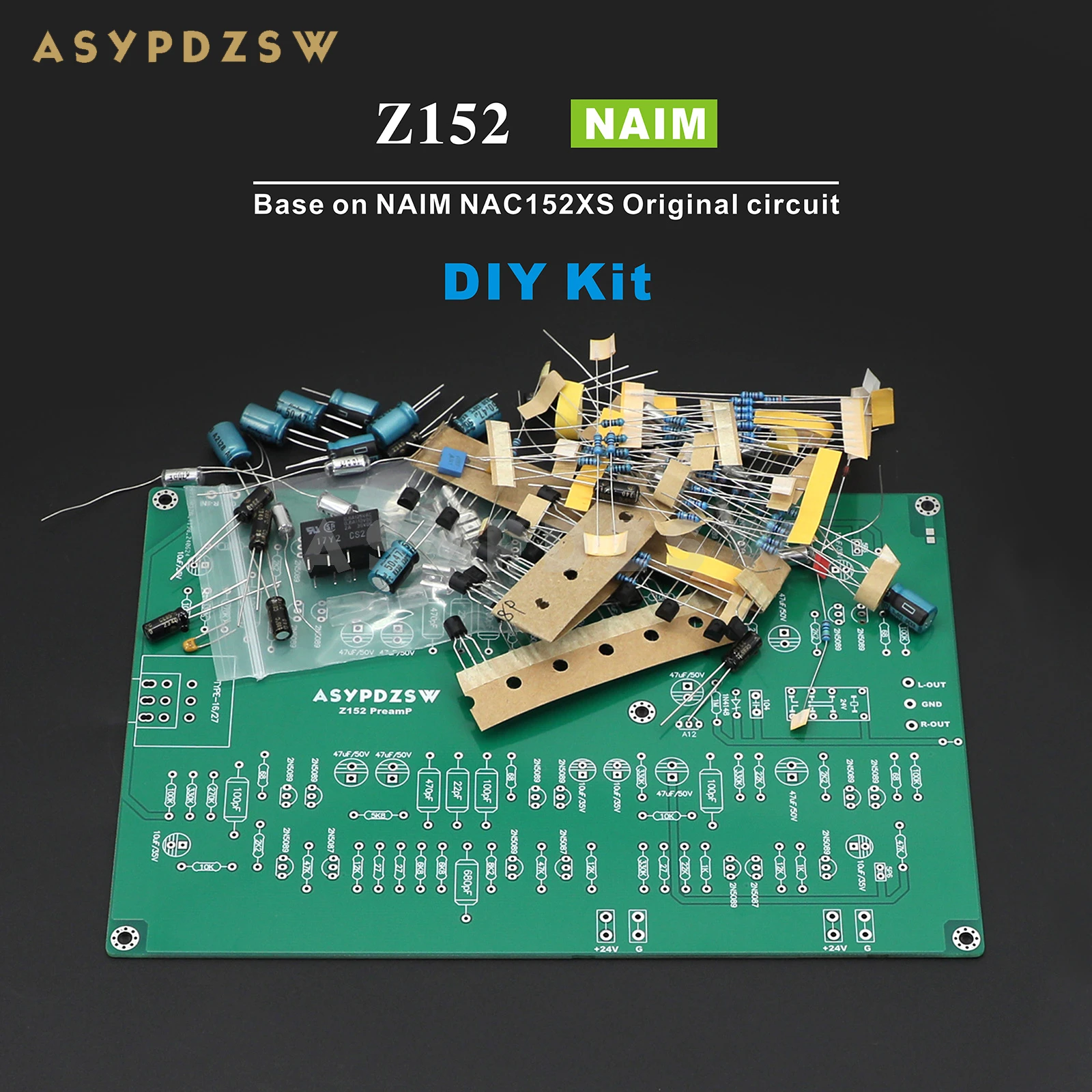 ASYPDZSW Z152 مجموعة المضخم DIY/قاعدة اللوحة النهائية على الدائرة الأصلية NAIM NAC152XS (بدون مقياس الجهد)