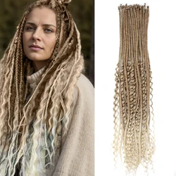Synthetic 24 Inch 8 Strands/Lot SE Dreadlocs Braids Hair Extensions, 3 In 1 Mixed Hippie Style Single End Dreadslocks for Women