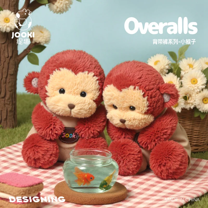 Cartoon 44 cm Dierenserie van Overalls Olifant Beer Kat Nijlpaard Koala Aap Zacht Knuffels Kussen Cadeau voor meisjes Jongens