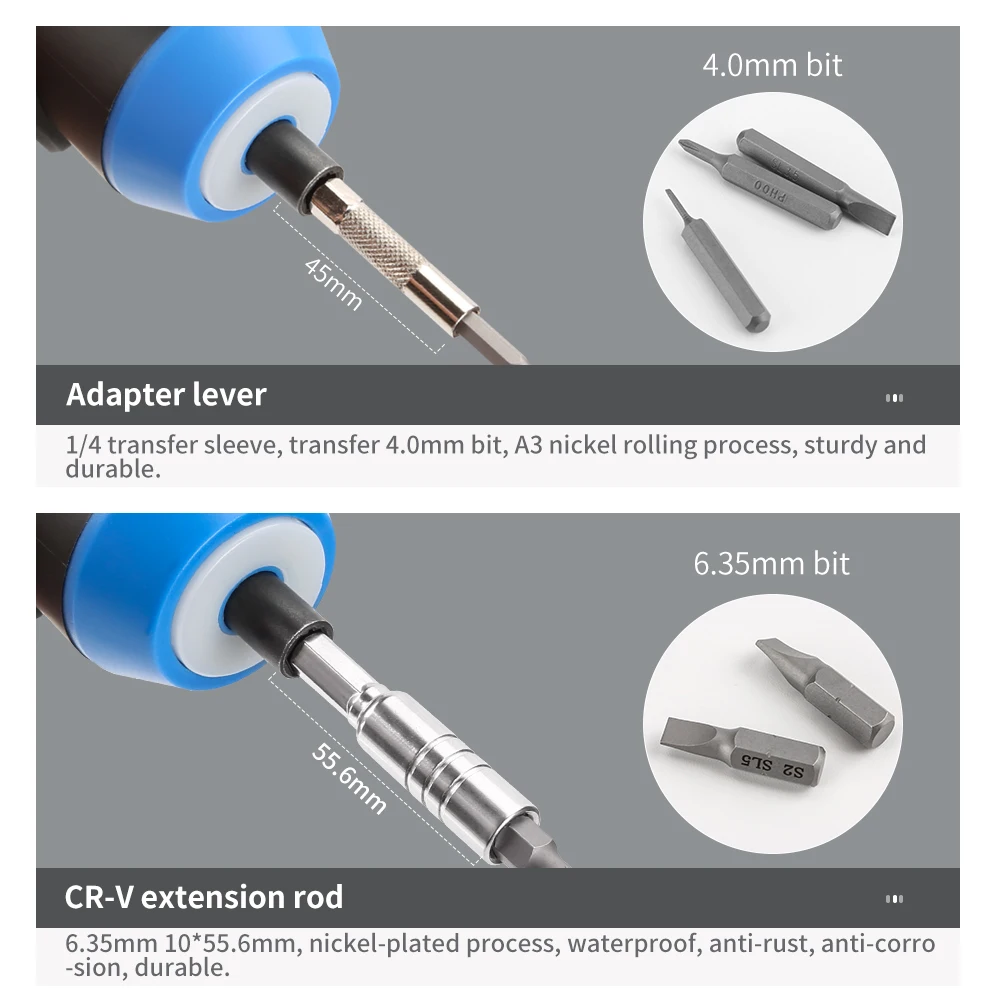 Electric Screwdriver 37 in 1 Precision Set Power Tool Kit Rechargeable Wireless Cordless Magnetic Bits for Repair Home Household