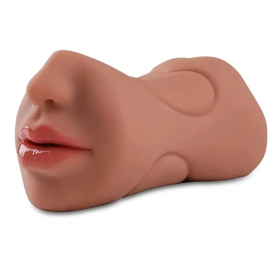 3 in 1 Realistic Vagina Anal Oral Masturbator Cup Soft Silicone Pocket Pussy Deep Throat Massager Sex Toy for Men