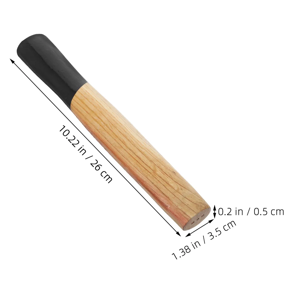 Martillo de repuesto con mango de madera para herramientas de mampostería, mango de madera resistente con cabeza cuadrada de precisión para taller de construcción