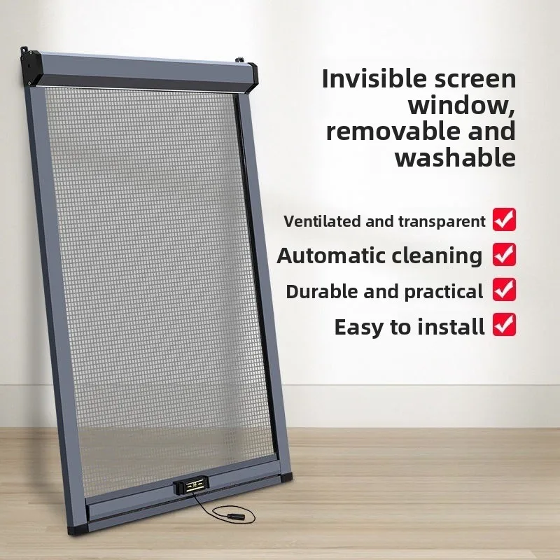 Invisible screen window, push-pull screen window, bathroom telescopic removable and washable window
