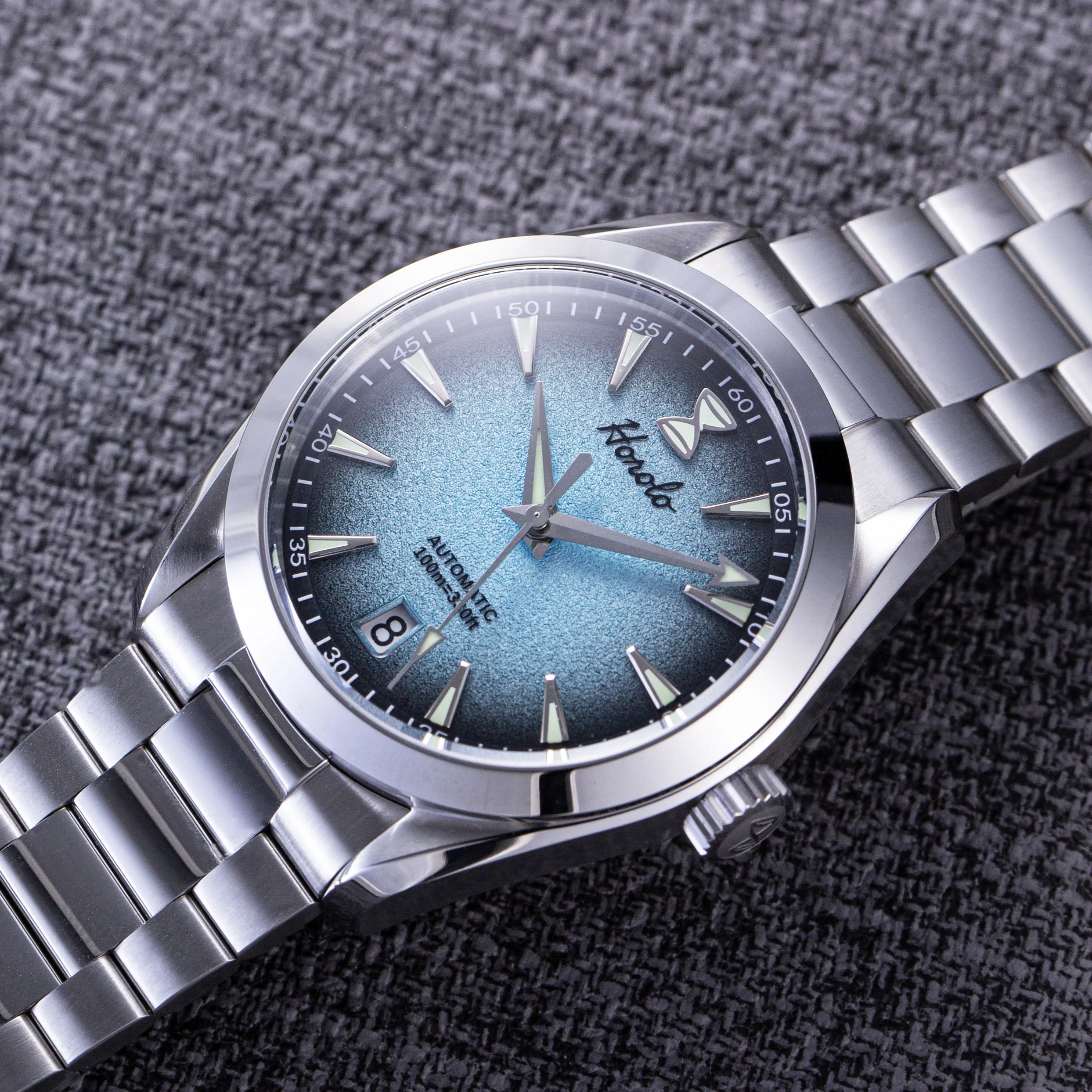 Horolo 37mm Automatic Men's Mechanical Watch Luxury Japan Movement NH35A Sapphire Luminous 10Bar Stainless Steel Watches H582A