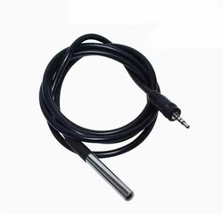 1M 2.5mm Audio Cable Stainless Steel Package Waterproof DS18b20 Temperature Probe Temperature Sensor DS18B20 Waterproof Cable