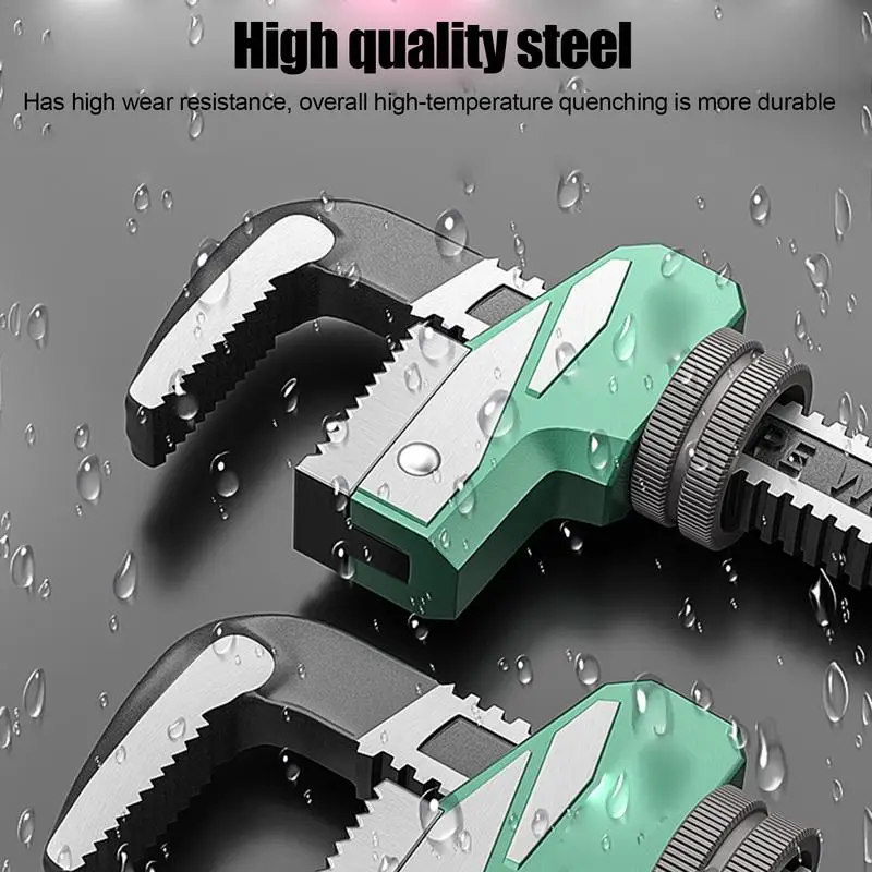 Monkey Wrench Pipe Vise Wrench F-Type Adjustable Wrenches Right-Angle Light Speed Wrench For Easy Valve & Screw Removal On Round