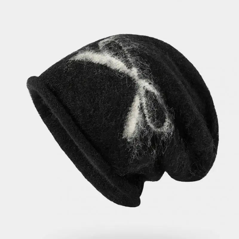 

Женская вязаная зимняя шапка большого размера — толстая теплая мешковатая шапка для холодной погоды, приятная для большой головы и эластичная уютная зимняя шапка