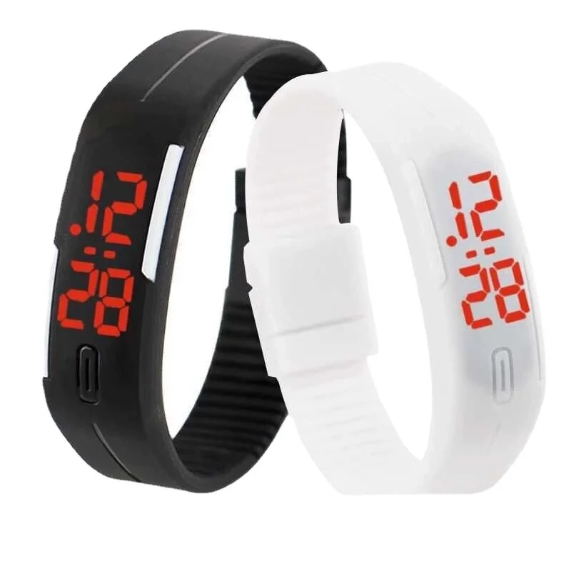 스포츠 디지털 어린이 시계 여성 뜨거운 실리콘 스트랩 LED 디스플레이 어린이 시계 소녀 소년 손목 시계 남자 시계 Reloj De Hombre