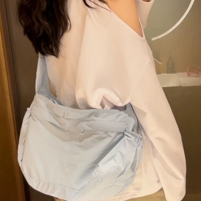 Large Capacity Fashion Casual Hobo Handbag Waterproof Korean Multi Pocket Women Crossbody Shoulder Bag