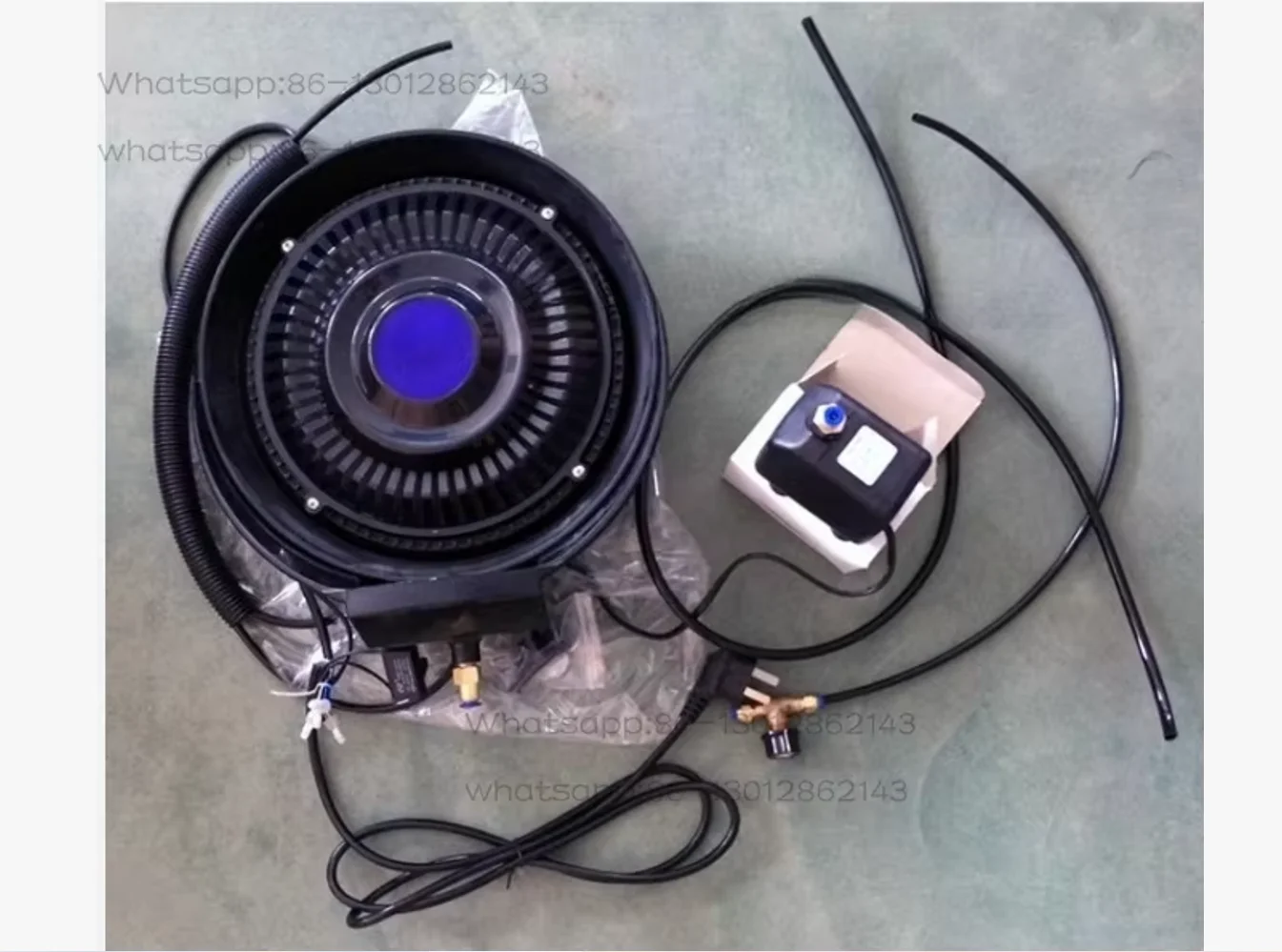 Industrial spray electric fan Water mist atomization system Outdoor cooling humidification fan