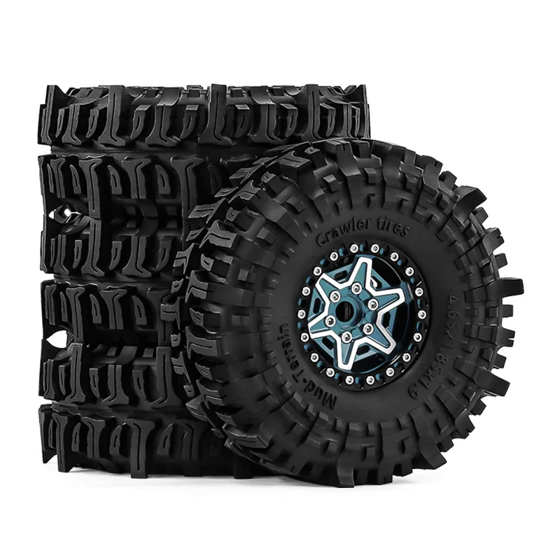 

Колеса Beadlock 1.9 и шины Voodoo для радиоуправляемых краулеров 1/10 SCX10 TRX4 90046, алюминиевые внедорожные диски (комплект из 4 шт.)