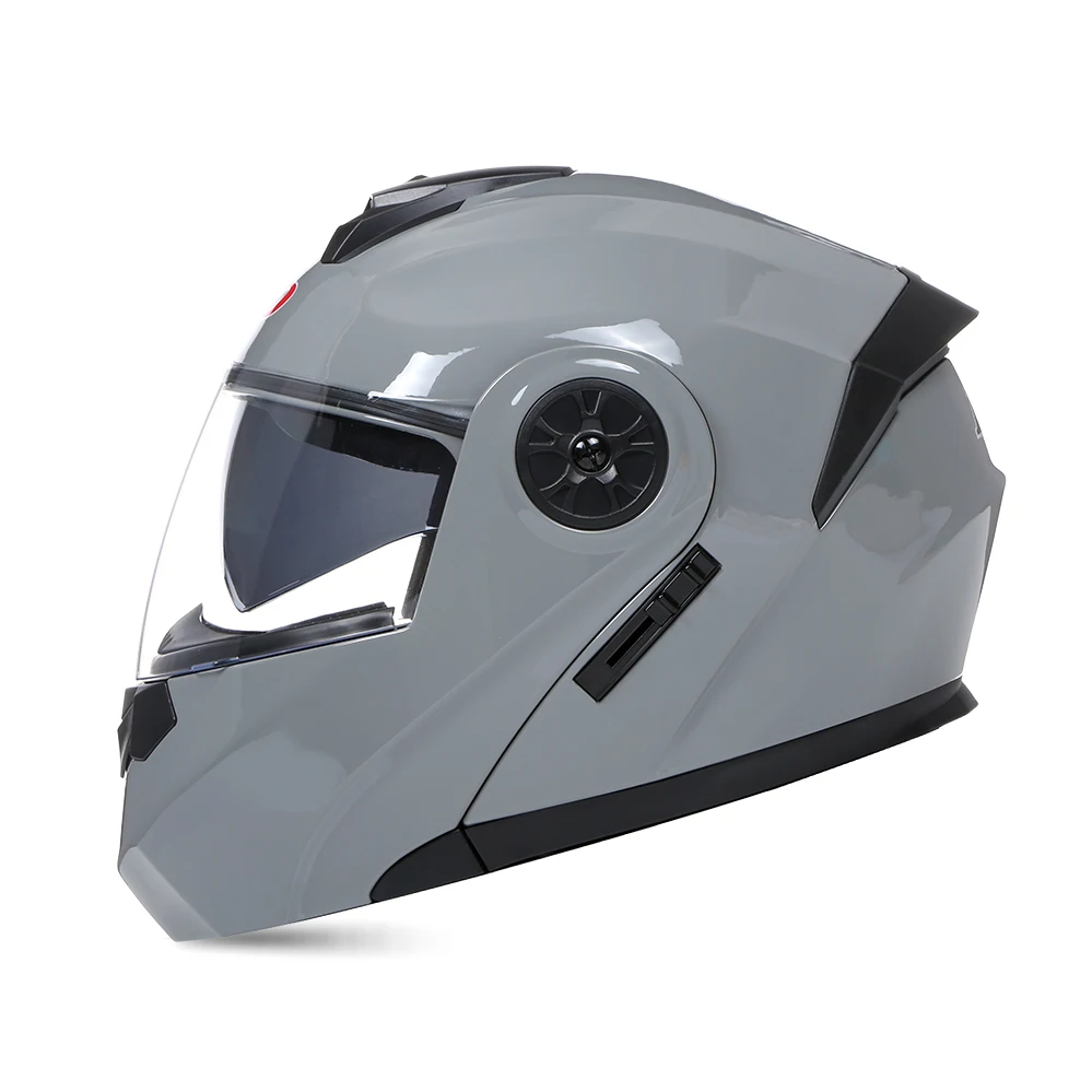 Summer Winter DOT Professional Dual Lens Flip Up Motorcycle Helmet Safety Motocross Racing Modular Colorful Visor Helmet