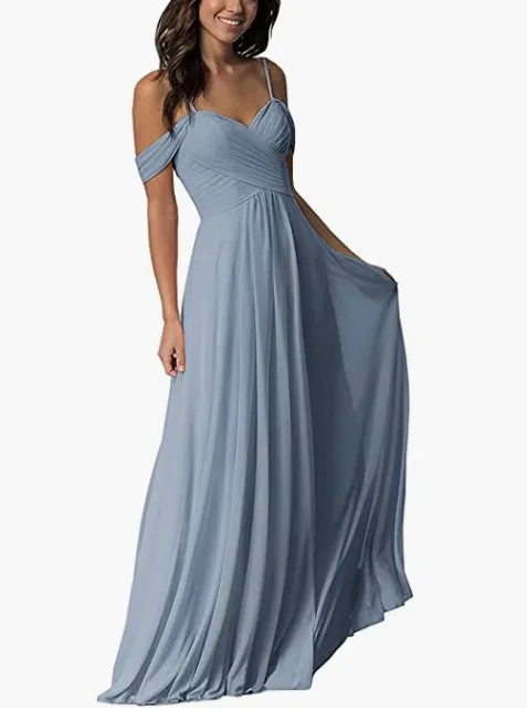 Vestidos de dama de honra de lavanda longo chiffon v pescoço alças de espaguete vestido de festa de casamento sexy sem costas robe ceremonie femm