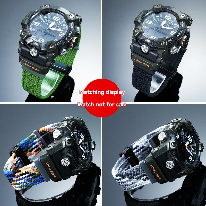 Nylon Elastic Watch Band Strap For CASIO G-SHOCK GG-B100 Mudmaster 5594 Outdoor Sports Replacement Watch Band Men - view 3