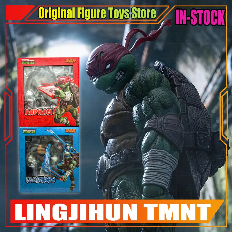 

In Stock Original Lingjihun 1/12 Ninja Turtles Raphael Leonardo Action Figures Collection Mobile Models Toy Gift