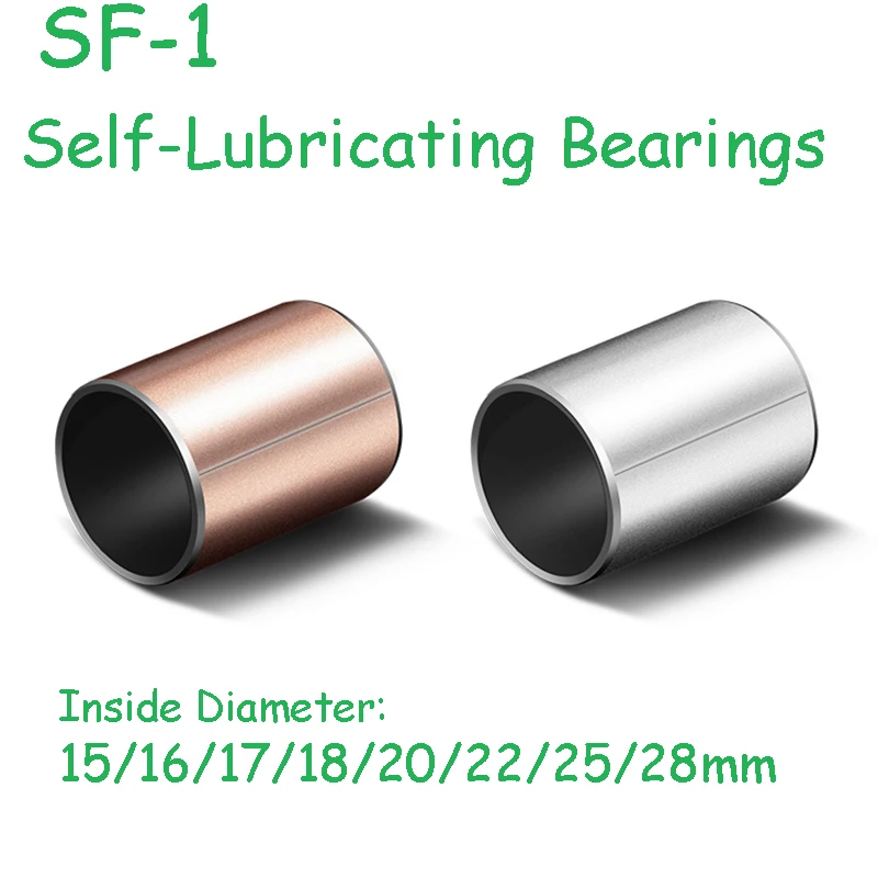 

SF-1 Oilless Bearing ID 15/16/17/18/20/22/25/28mm Composite Bearing Self-Lubricating Bearing Carbon Steel Bushing Bushing