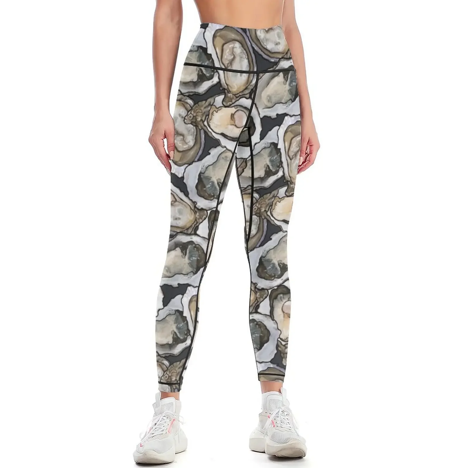 

Oyster Seafood Feast in Charcoal Leggings sports for Women's trousers for fitness Women sports Womens Leggings