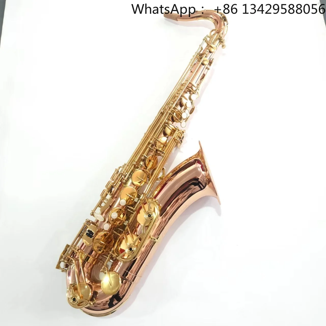 

Phosphor Bronze Gold Lacquer BB Tenor Saxophone with B-flat Key for Adult Exams and Beginner Performance