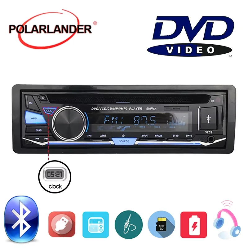 ​12v-1din-car-dvd-cd-player-with-bt-3252-vehicle-mp3-stereo-handfree-autoradio-audio-radio-wireless-remote-control