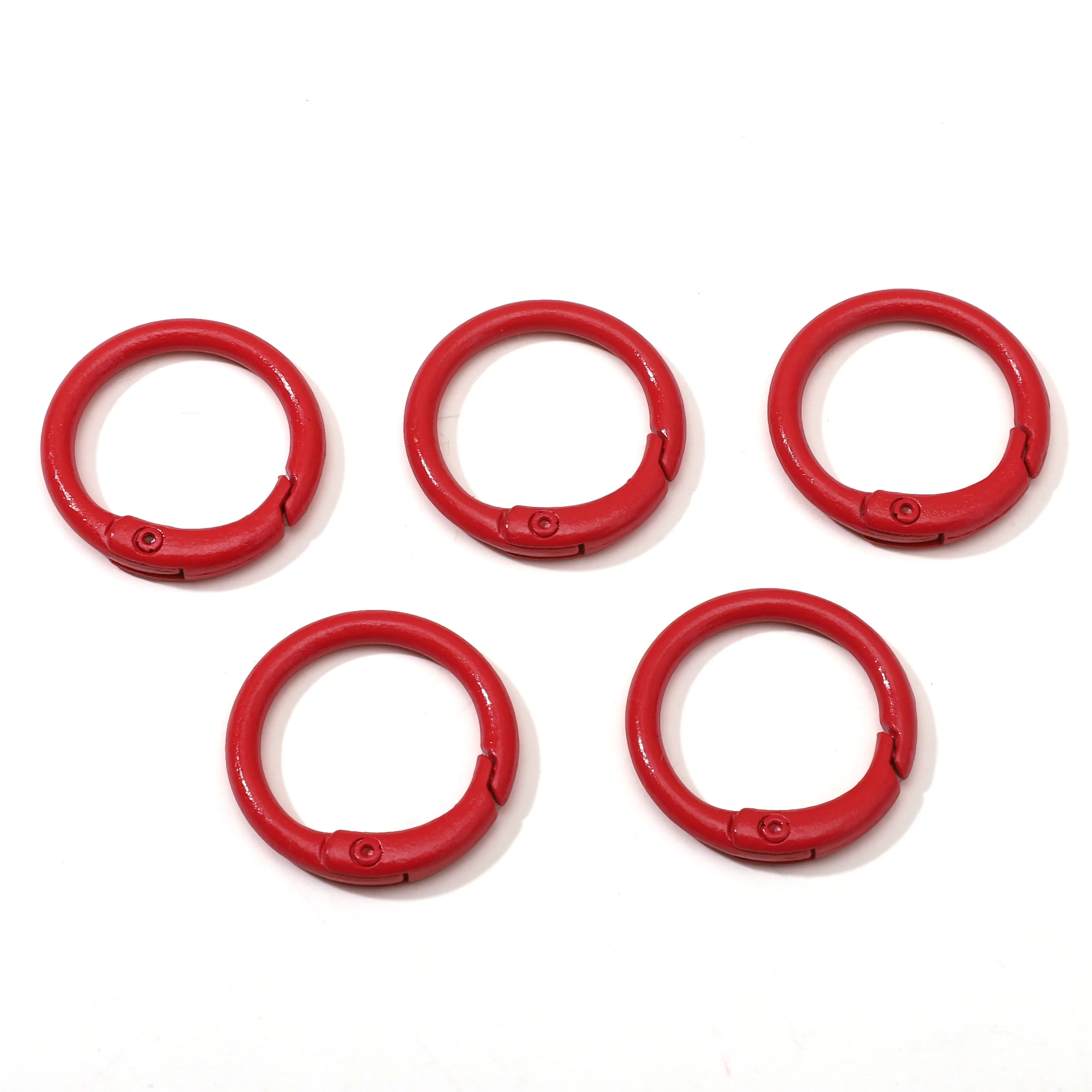 5Pcs Colorful Alloy O Ring Keychain