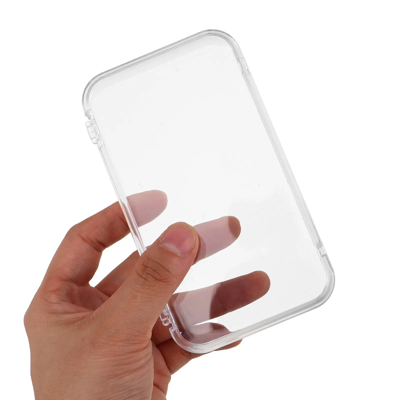 

Набор из 12 прозрачных прямоугольных пластиковых органайзеров для хранения накладных ногтей, компактный прозрачный футляр для мелких аксессуаров и принадлежностей для маникюра