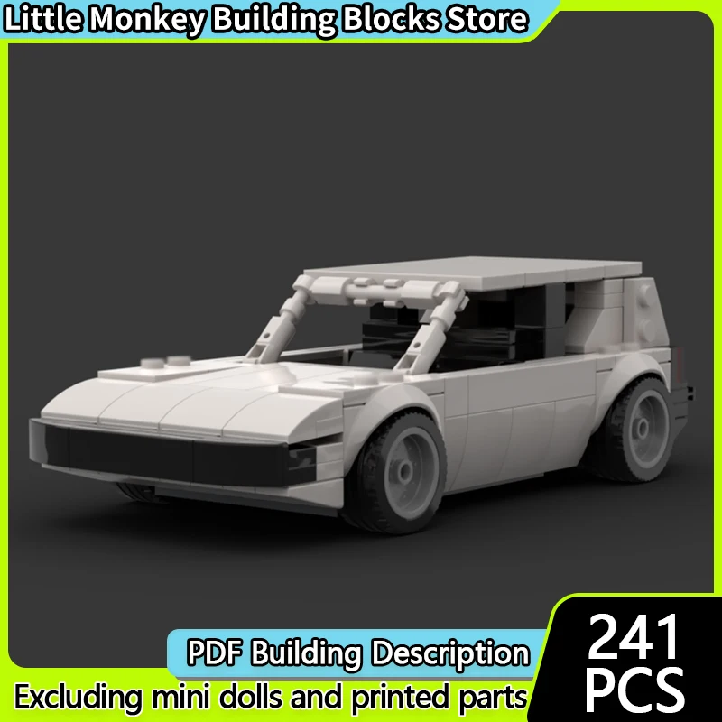 ชุดตัวต่อรถแข่งสปีด์รุ่น MOC รถสปอร์ตสีขาว GT เทคโนโลยีโมดูลาร์ ของขวัญวันหยุดสำหรับเด็ก ชุดประกอบของเล่น