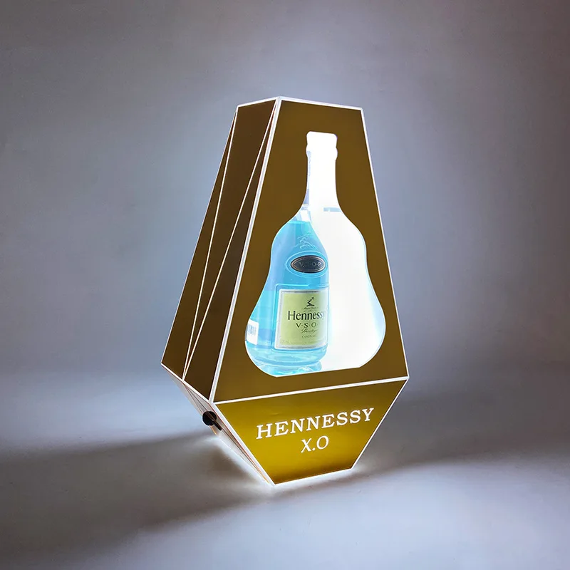 

Cross-border LED luminous XO wine seat colorful light foreign wine champagne king bar KTV luminous display golden wine rack