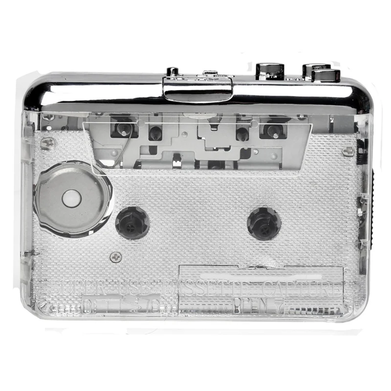 1Set USB Cassette Capture Radio Player Cassette To MP3/CD Type-C Walkman Audio Music Player Transparent-Y41A