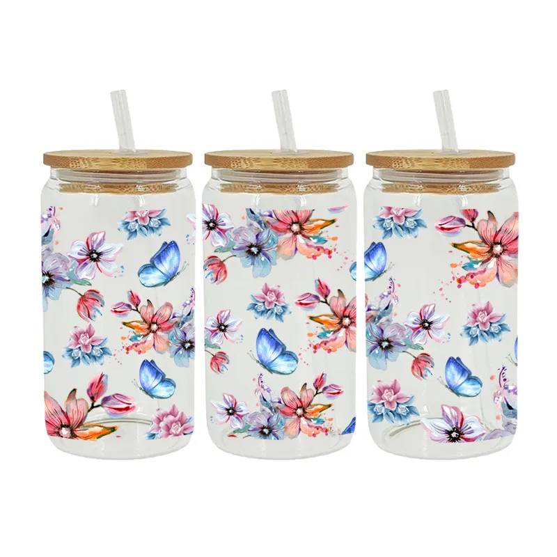 

New cartoon printing thermal transfer cup with crystal logo pattern 23cmX11cm spot wholesale