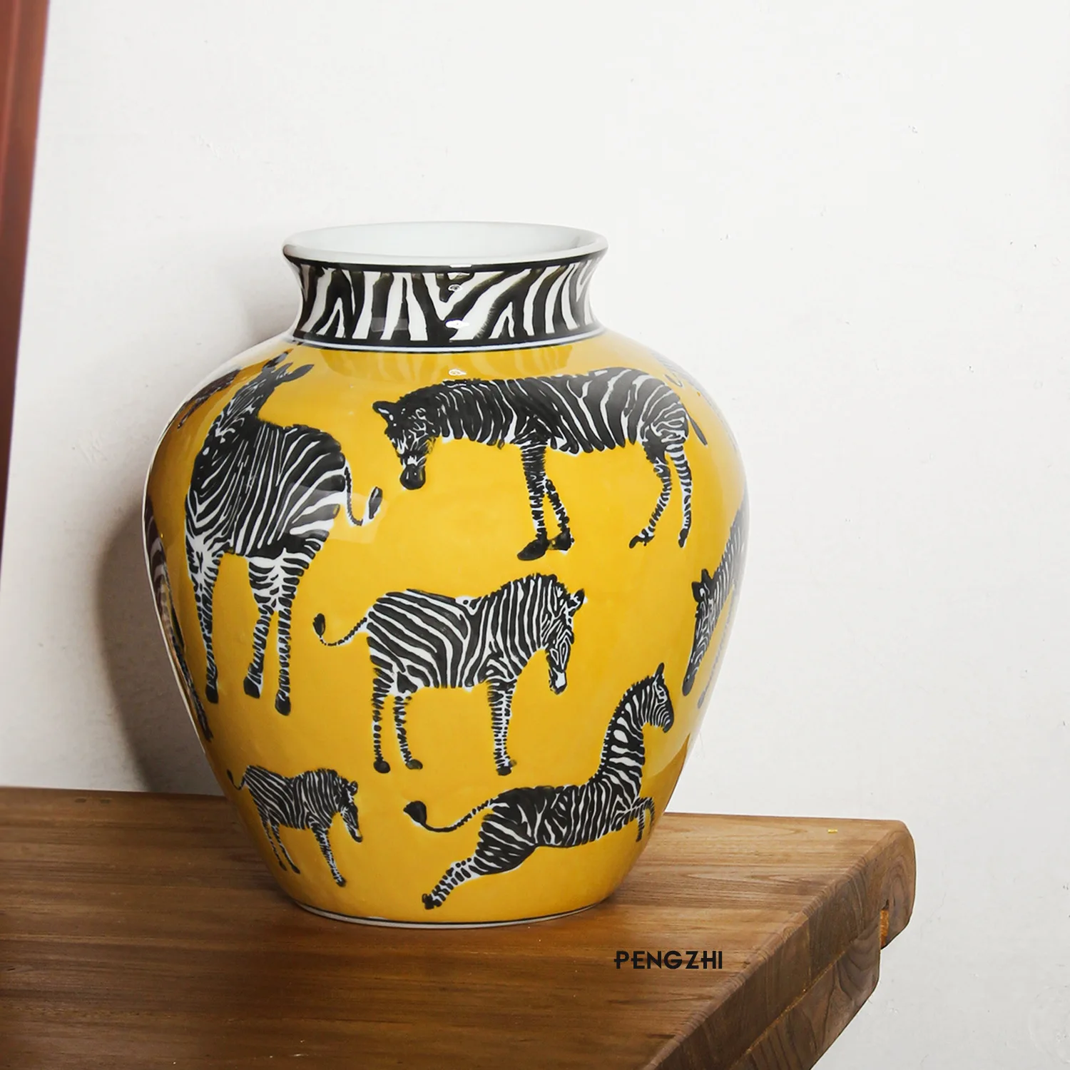 Ceramic Vase Zebra Pattern Vin - Art Craft Zebra recension och pris
