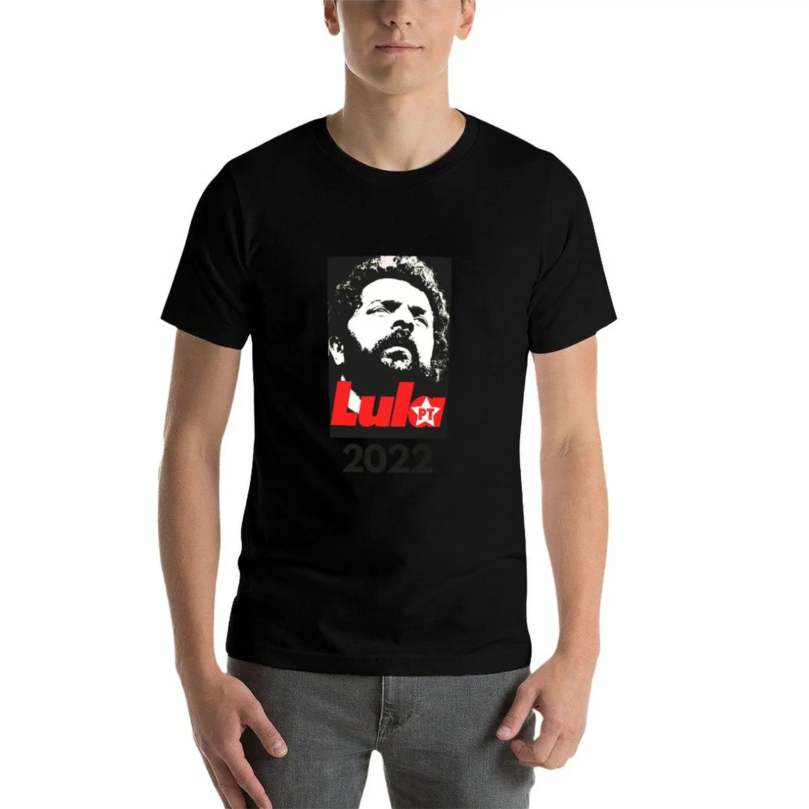 Lula Presidente 2022 estilo alternativo camiseta homem t camisa gráfica t camisas para homem algodão engraçado anime camiseta