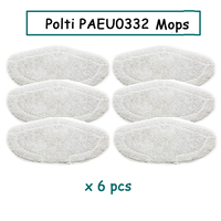 Polti Washable Microfibre Cloth PAEU0332 Pads for Vaporetto Steam Mops and Smart Cleaner with Vaporforce Brush Replacement