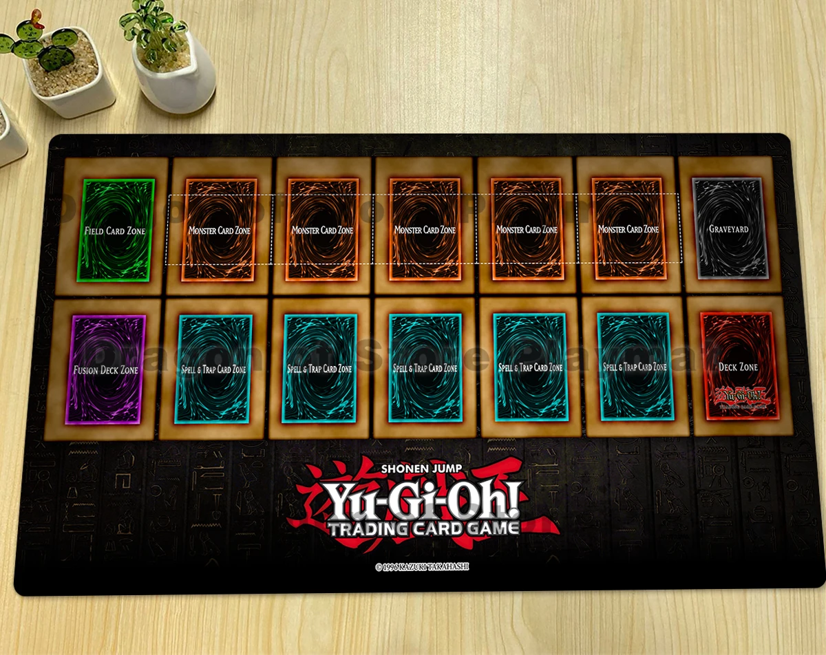 YuGiOh Classic Playmat 2026 Template TCG CCG Mat Board Game Duel Pad Trading Card Game Mat Rubber Mousepad Free Bag 600x350x2mm